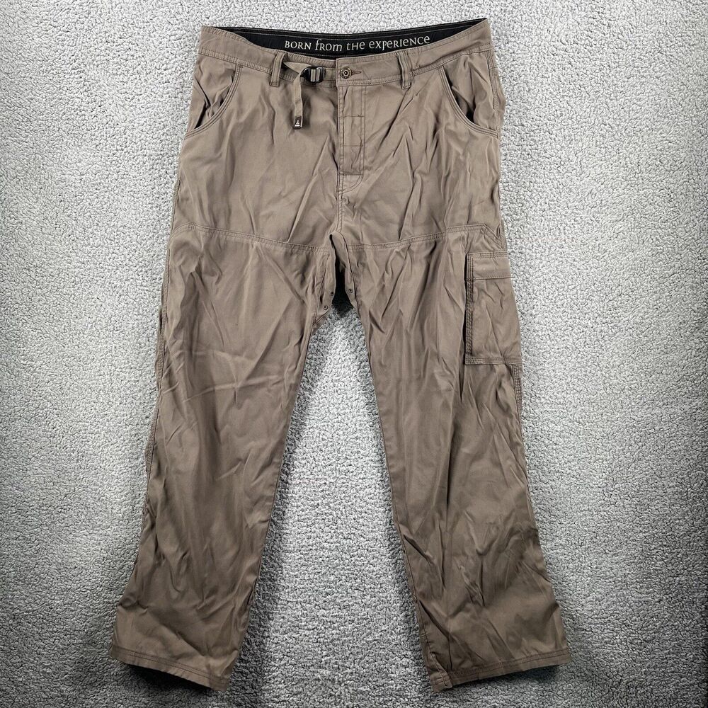 Prana Born From The Experience XL Men's Gray Hiking Pants 38X32 Breathe